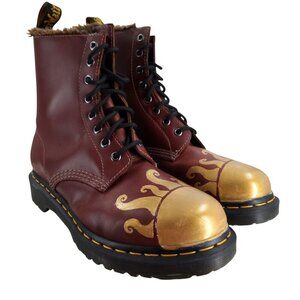 Dr Martens 1460 Serena Smooth Leather Combat Boots Size 39 US 8 Custom OOAK Sun